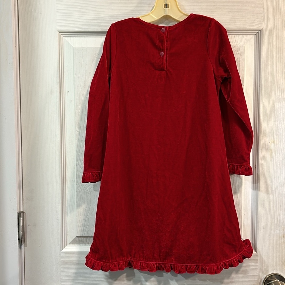 🎄 Sophie Rose Red Velvet Christmas Dress withh Holiday Embellishments size 6X - Picture 7 of 14